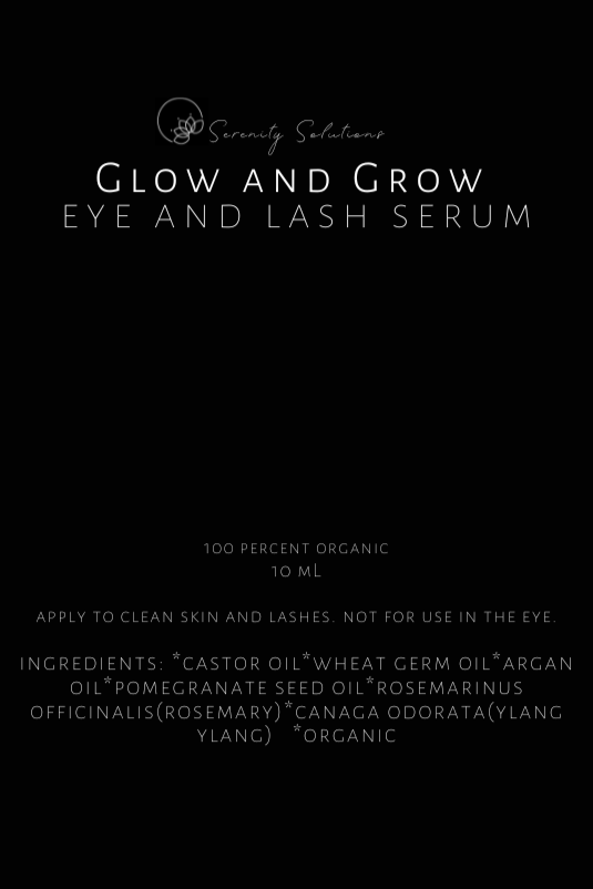 Glow & Grow Eye/Lash Serum 100% Organic 10ML