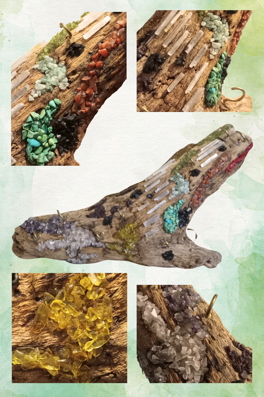 Driftwood hanging wall display